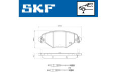 Sada brzdových destiček, kotoučová brzda SKF VKBP 80463 E