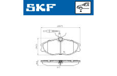 Sada brzdových destiček, kotoučová brzda SKF VKBP 80477 E