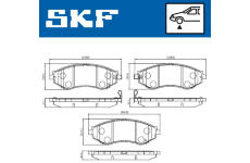 Sada brzdových destiček, kotoučová brzda SKF VKBP 80570 A