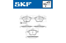 Sada brzdových destiček, kotoučová brzda SKF VKBP 80586 E