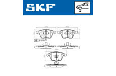 Sada brzdových destiček, kotoučová brzda SKF VKBP 80594 E