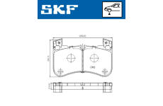 Sada brzdových destiček, kotoučová brzda SKF VKBP 81398