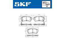 Sada brzdových destiček, kotoučová brzda SKF VKBP 90139 A