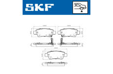 Sada brzdových destiček, kotoučová brzda SKF VKBP 90439 A