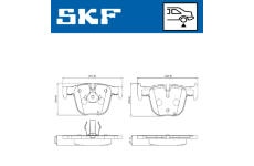 Sada brzdových destiček, kotoučová brzda SKF VKBP 90508