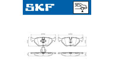 Sada brzdových destiček, kotoučová brzda SKF VKBP 90561