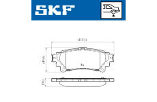 Sada brzdových destiček, kotoučová brzda SKF VKBP 90604