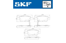 Sada brzdových destiček, kotoučová brzda SKF VKBP 90623 A