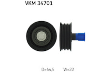 Vratná/vodicí kladka, klínový žebrový řemen SKF VKM 34701