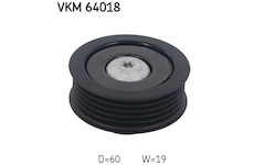 Vratná/vodicí kladka, klínový žebrový řemen SKF VKM 64018