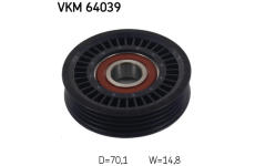 Vratná/vodicí kladka, klínový žebrový řemen SKF VKM 64039