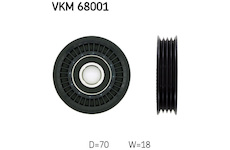 Vratná/vodicí kladka, klínový žebrový řemen SKF VKM 68001