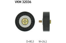 Vratná/vodicí kladka, klínový žebrový řemen SKF VKM 32036