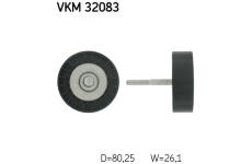 Vratná/vodicí kladka, klínový žebrový řemen SKF VKM 32083