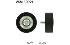 Vratná/vodicí kladka, klínový žebrový řemen SKF VKM 32091