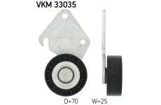 Vratná/vodicí kladka, klínový žebrový řemen SKF VKM 33035