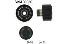 Vratná/vodicí kladka, klínový žebrový řemen SKF VKM 33060