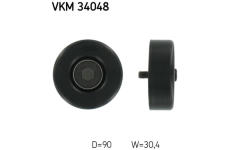 Vratná/vodicí kladka, klínový žebrový řemen SKF VKM 34048