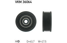 Napínací kladka, žebrovaný klínový řemen SKF VKM 36064