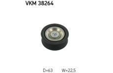 Vratná/vodicí kladka, klínový žebrový řemen SKF VKM 38264