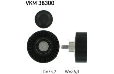 Vratná/vodicí kladka, klínový žebrový řemen SKF VKM 38300
