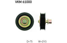 Vratná/vodicí kladka, klínový žebrový řemen SKF VKM 61000