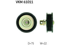 Vratná/vodicí kladka, klínový žebrový řemen SKF VKM 61011