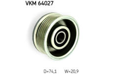 Vratná/vodicí kladka, klínový žebrový řemen SKF VKM 64027