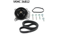 Vodní pumpa + klínový žebrový řemen SKF VKMC 36812