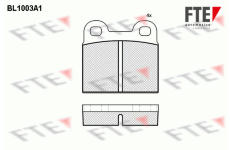 Sada brzdových destiček, kotoučová brzda FTE 9010000