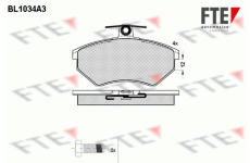 Sada brzdových destiček, kotoučová brzda FTE 9010013