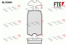 Sada brzdových destiček, kotoučová brzda FTE 9010018