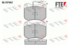 Sada brzdových destiček, kotoučová brzda FTE 9010025