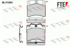 Sada brzdových destiček, kotoučová brzda FTE 9010031