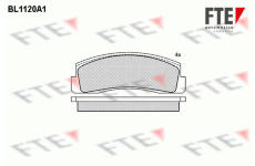 Sada brzdových destiček, kotoučová brzda FTE 9010033