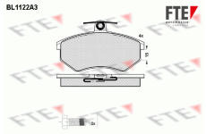 Sada brzdových destiček, kotoučová brzda FTE 9010034