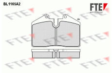 Sada brzdových destiček, kotoučová brzda FTE 9010044