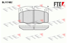 Sada brzdových destiček, kotoučová brzda FTE 9010049