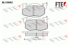 Sada brzdových destiček, kotoučová brzda FTE 9010057