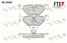 Sada brzdových destiček, kotoučová brzda FTE 9010061