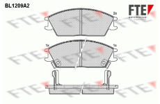 Sada brzdových destiček, kotoučová brzda FTE 9010062