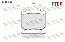 Sada brzdových destiček, kotoučová brzda FTE BL1217A1