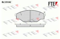 Sada brzdových destiček, kotoučová brzda FTE 9010075