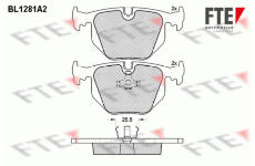 Sada brzdových destiček, kotoučová brzda FTE 9010090