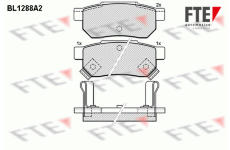 Sada brzdových destiček, kotoučová brzda FTE 9010093
