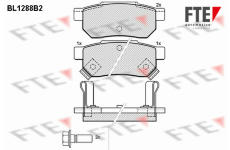 Sada brzdových destiček, kotoučová brzda FTE 9010094