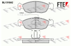 Sada brzdových destiček, kotoučová brzda FTE 9010105