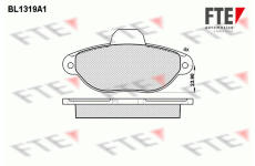 Sada brzdových destiček, kotoučová brzda FTE 9010106