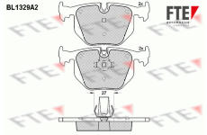 Sada brzdových destiček, kotoučová brzda FTE 9010122