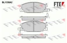 Sada brzdových destiček, kotoučová brzda FTE 9010127